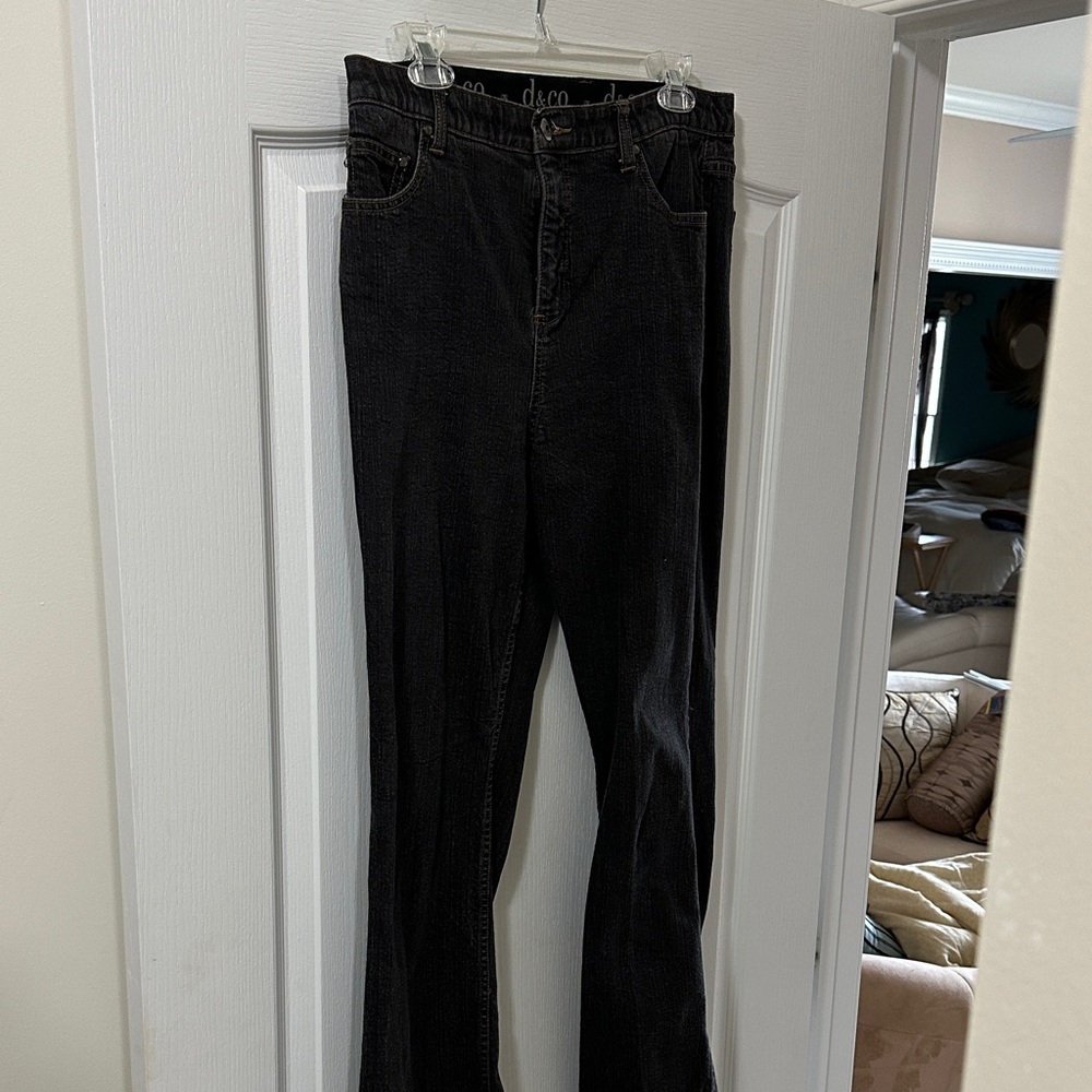 Denim&Co Classic Black Straight Leg Jeans